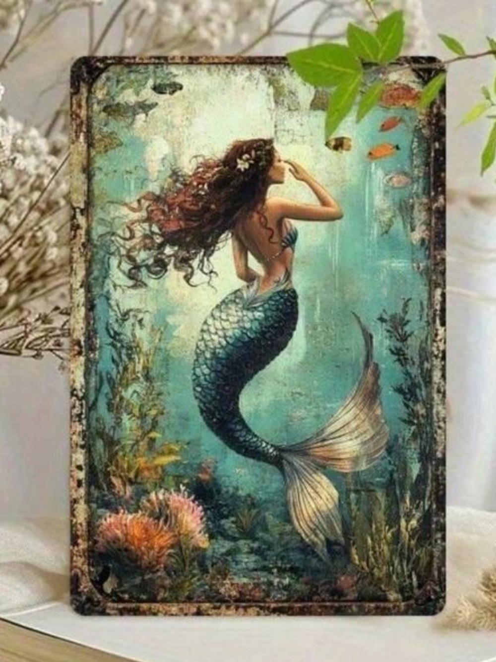 Mermaid Vintage Wall Art NEW 🏷️
